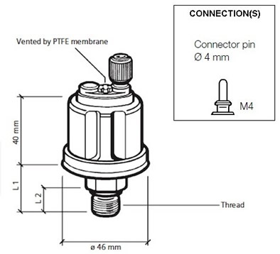 VDO Pressure sender 0-3 Bar